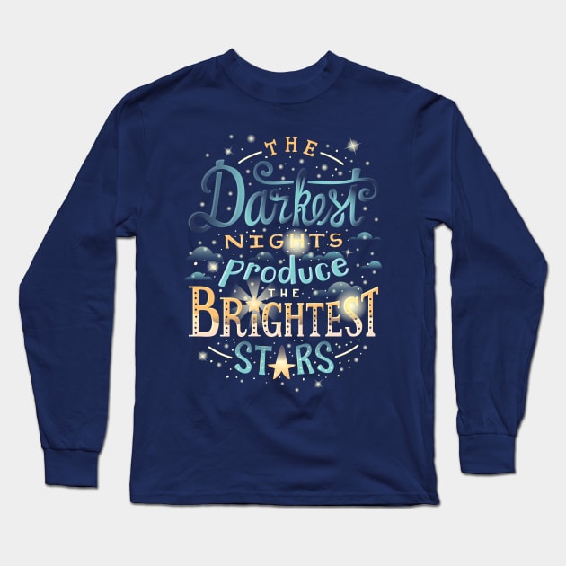 Brightest Stars Long Sleeve T-Shirt by risarodil